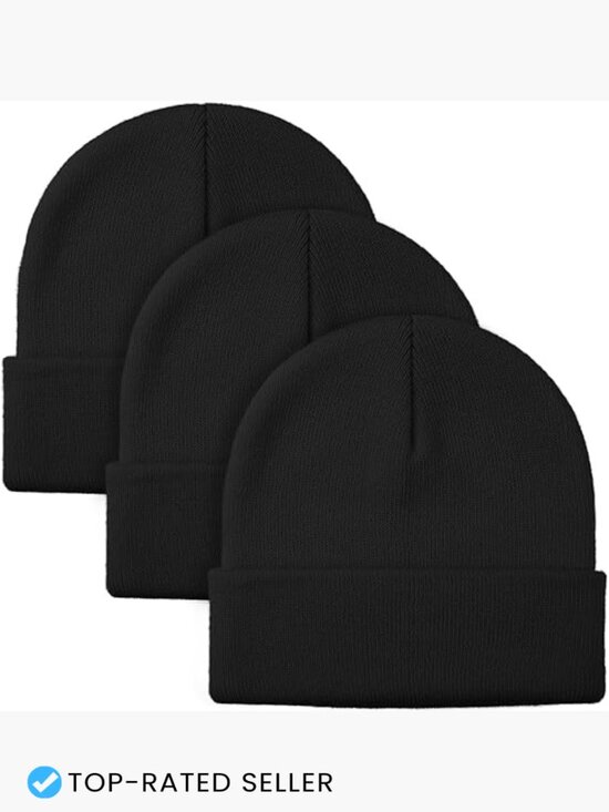 Winter Beanie Double Layer Warm Knit Cuffed Skull Cap Casual Unisex Hat main image 6